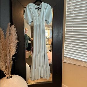 Chic Sky Blue Maxi Dress